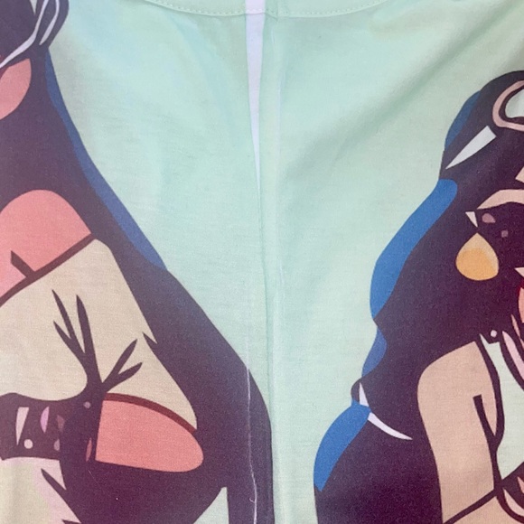 Unisex Tank With Princess Jasmine And Pocahontas Smoking Together Graphic - Picture 7 of 7